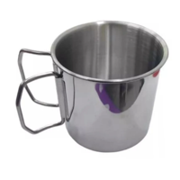 Genérico - Taza Portátil Acero Inoxidable Mosquetón Vaso Camping