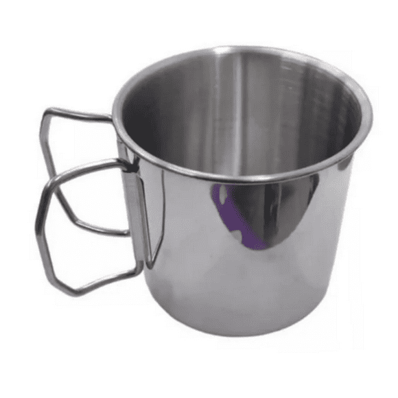 Taza Portátil Acero Inoxidable Mosquetón Vaso Camping