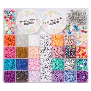 Ioensy - Juego De Cuentas De Arcilla Polimérica De 4580 Uds., Accesorios Profesionales Para Hacer Joyas Diy