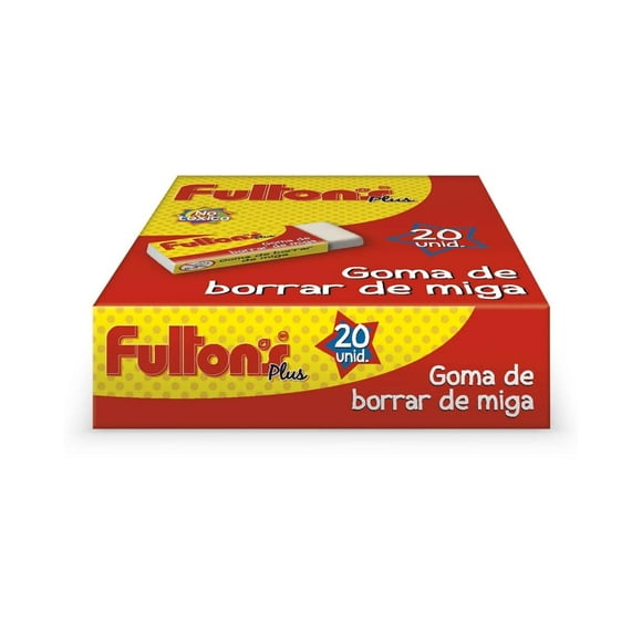 Caja De Goma De Borrar De Miga Fultons 20 Unid Color Blanco