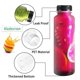 thumbnail image 5 of Botellas de jugo de plástico Kaderron de 350 ml con tapas, 40 unidades, transparentes, 5 of 6