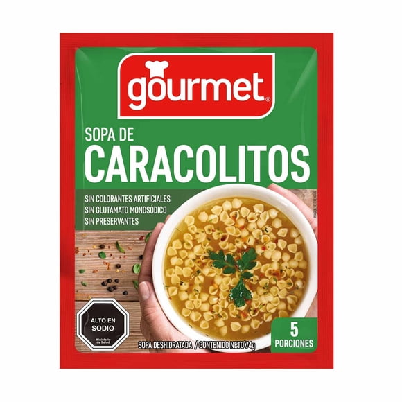 Sopa de Caracolitos (5 Porciones) Sobre, 74 g