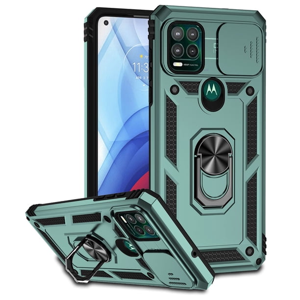 For Motorola G Stylus 5g (2021) Case Military Grade Drop Proof Protection Cover With Kickstand | Matte Textured Rugged Shockproof TPU