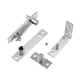 thumbnail image 3 of Bisagras de puerta ocultas para puertas de madera de 330 libras máximas, bisagras de pivote para estante de puerta oculta, puerta secreta, con hardware de captura de bola de puerta (plata), 3 of 3