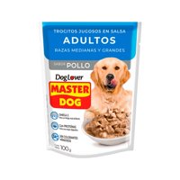 Sobres De Alimento Húmedo Master Dog Pollo 20 Un.
