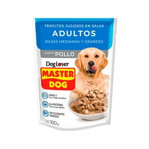 Sobres De Alimento Húmedo Master Dog Pollo 20 Un.