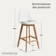 thumbnail image 4 of Pack 4 Taburete Pisos Bar Acolchado Altura 65cm Eames Tulip Blanco, 4 of 10