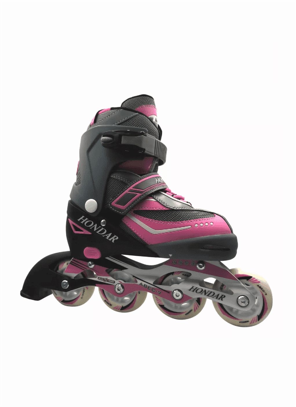Genérico - Patines En Línea Roller Talla 33-36 Ajustable, Fucsia