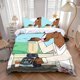 thumbnail image 1 of 3pcs Funny Cartoon B-BoJackS H-Horseman Hot Printed Pattern Bedding Set 1 Duvet Cover + 2 Pillowcases Suitable for All Seasons, 1 of 5