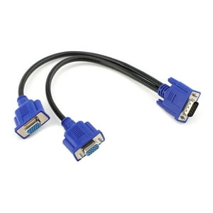 Generica - Cable Vga Y Splitter Adaptador 2 Salidas 1 Entrada