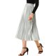 thumbnail image 4 of Falda de fiesta plisada midi con cintura elástica metálica para mujer NOMADIC NOOK S tono plateado, 4 of 7