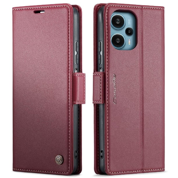 CaseMe tipo cartera Xiaomi POCO F5 5G con cierre magnético, RFID, tarjetero, soporte, carga inalámbrica