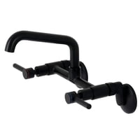 Grifo De Cocina Kingston Brass Concord Para Montaje En Pared, Negro Mate