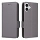 thumbnail image 1 of Funda Cartera para iPhone 16 Tapa Flip con Ranuras y Soporte Gris, 1 of 5