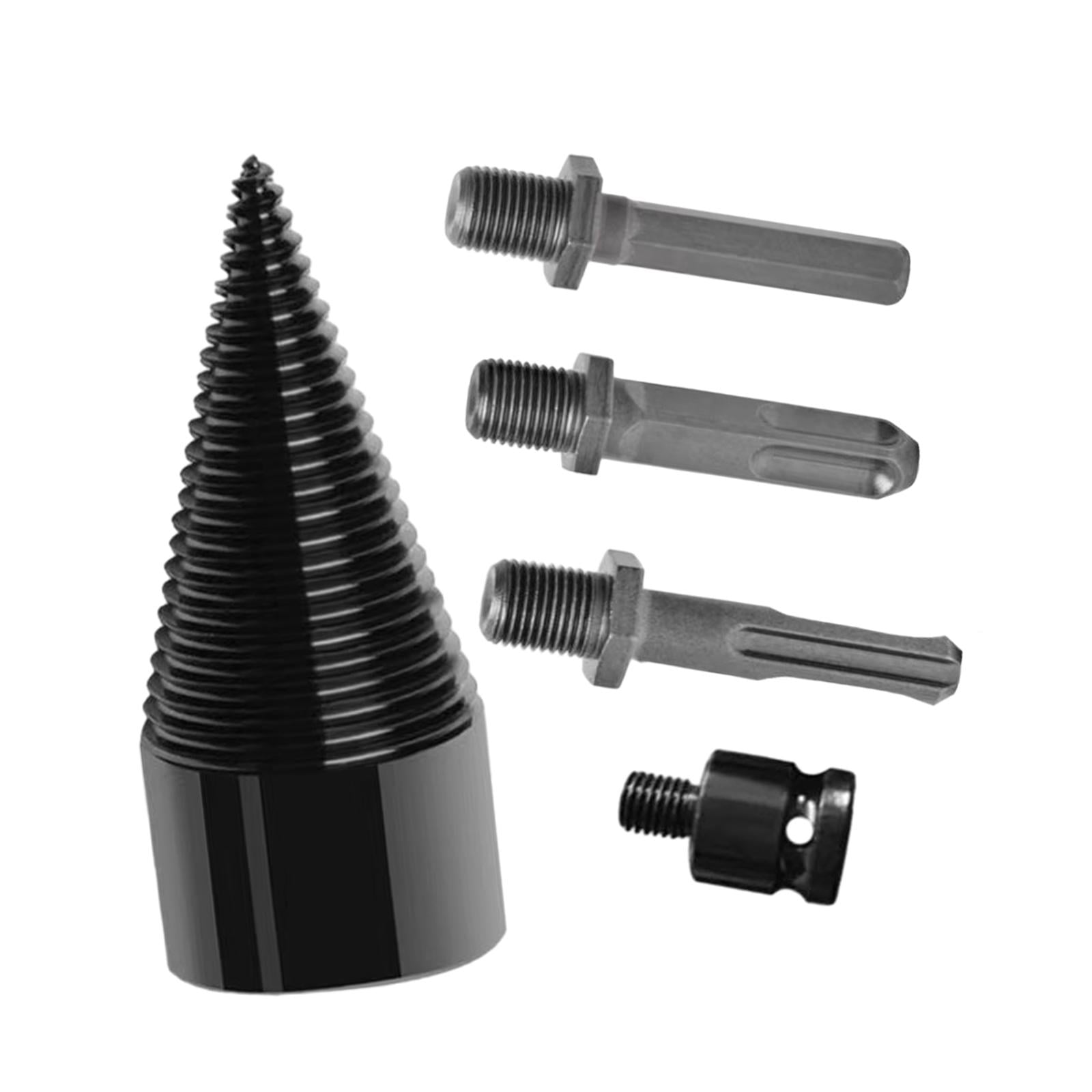 Magideal - Broca Giratoria De Alta Velocidad Para Leña, Herramienta De Corte De Madera Con Cuña Para Romper Madera, Controlador De Cono De División De Leña Para 50mm