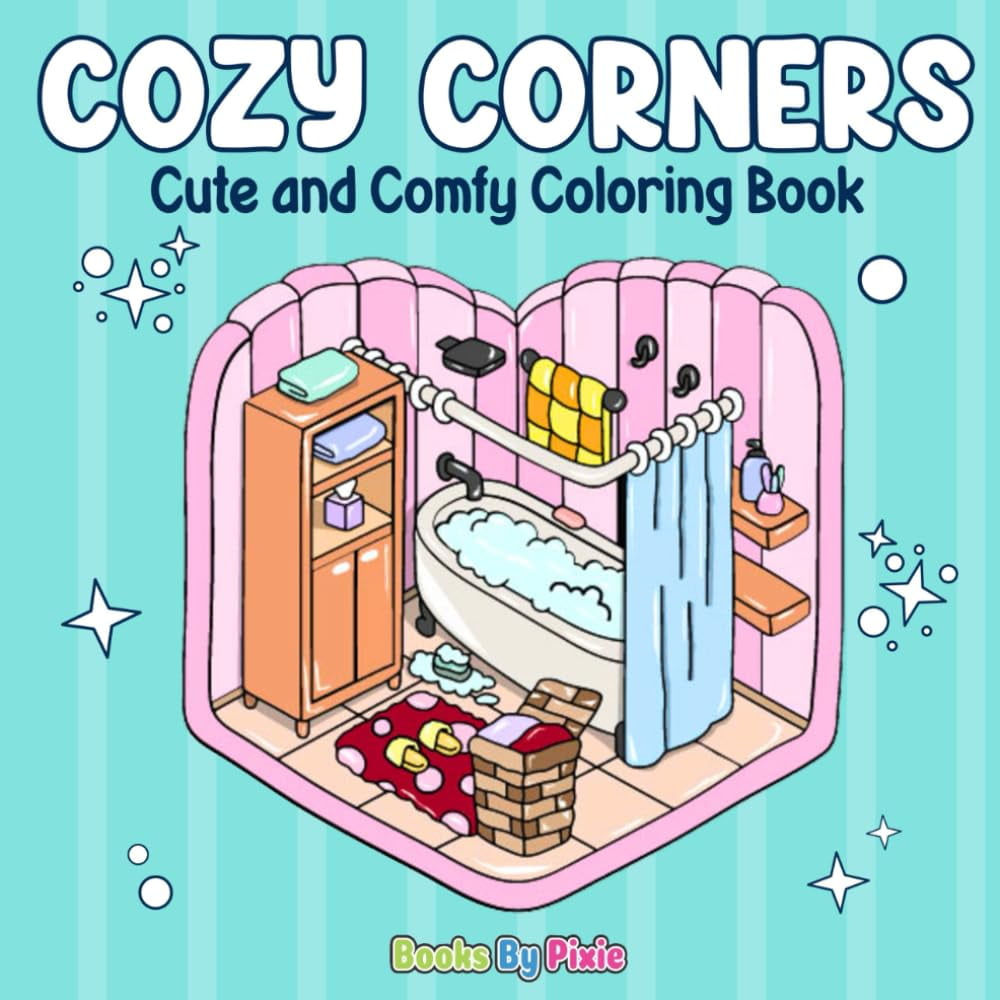 Libro Para Colorear Majosta Rincones Acogedores Con Animales Adorables