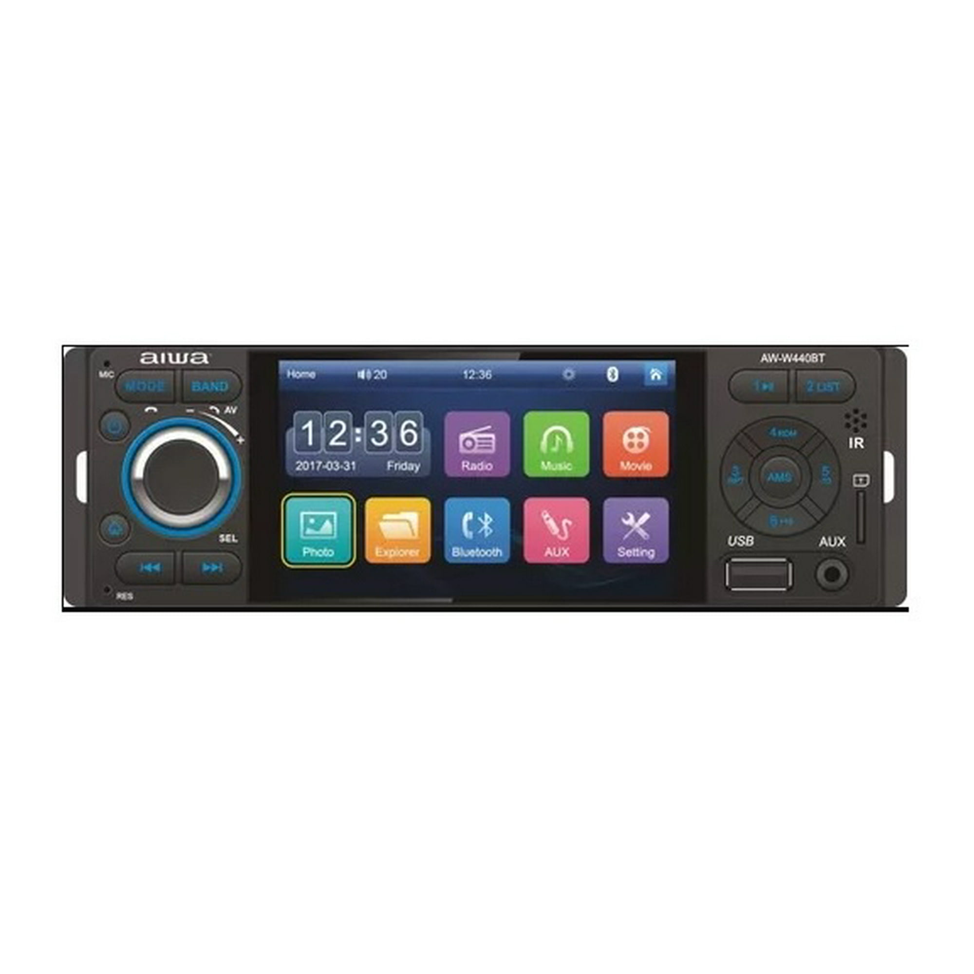 Aiwa - Radio De Auto 1 Din Con Pantalla Táctil De 4''