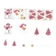 thumbnail image 2 of 6 piezas de calcomanías navideñas para pared, calcomanías navideñas para ventanas, muñecos de nieve, pegatinas de pared navideñas rosas para rellenar, 2 of 5
