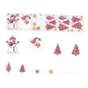 Bothyi - 6 Pegatinas De Pared Navideñas De Papá Noel Para Decoración De Festivales De Invierno
