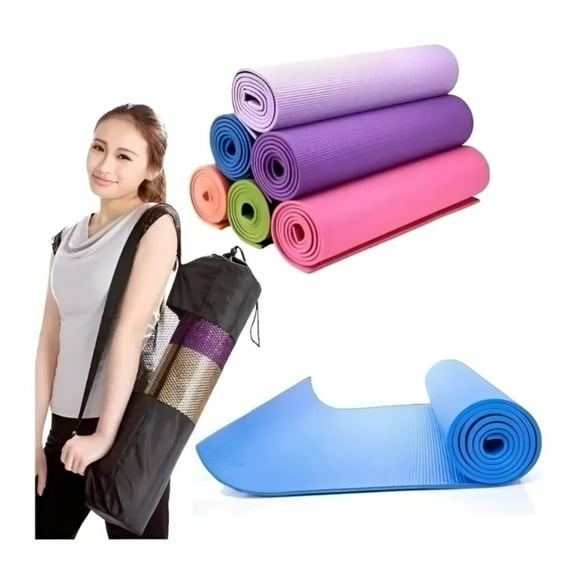 Mat Yoga ejercicios 6 mm Celeste