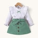 thumbnail image 1 of Conjunto De Polera Manga Larga + Falda Y Cinturon Cotele Para Niñas Primavera Verano, 1 of 3