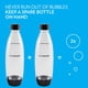 thumbnail image 3 of Botellas de carbonatación SodaStream Slim, 1 litro, paquete de 2, negras, 3 of 8