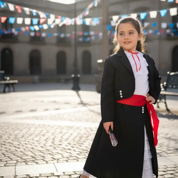 Traje Huasa Elegante Niña / Fiestas Patrias