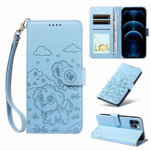 Funda Billetera Foxdock Compatible Con Iphone 12 Pro Max, Diseño Perrito Tierno, Ranuras Para Tarjetas Y Soporte Plegable