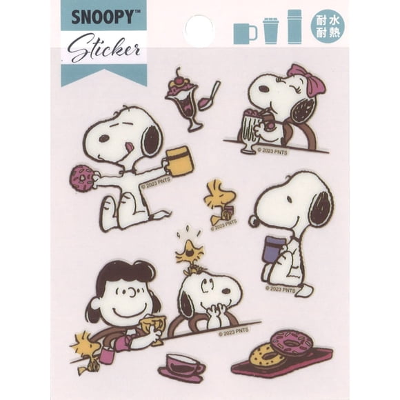 S&C Corporation Snoopy PKS297 adhesivo resistente al calor y al agua Café