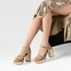 thumbnail image 3 of Sandalia Eco Cuero Taco Dorado  Fiesta Mujer Weide YOU205, 3 of 8