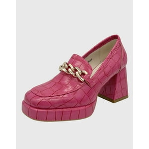 Danicolle Calzado - Zapato Para Mujer Con Taco Y Cadena Rosado