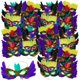 thumbnail image 2 of Máscaras de Mardi Gras Novety 4E con plumas para adultos, paquete de 12, 2 of 9