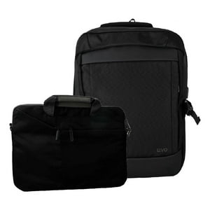 Mochila Wolf Negra 15,6"" + Funda Notebook Negro 15,6"" Levo Negro
