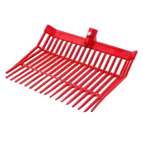 Ioensy - Piezas De Repuesto Para Cabezal De Horquilla Para Estiércol Cabezal De Horquilla Para Recoger Estiércol En Establos De Caballos Rojo