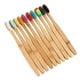 thumbnail image 1 of 10 Cepillos De Dientes De Madera Con Cerdas Suaves, Agarre Cómodo, Colorido Para Limpiar, 1 of 3