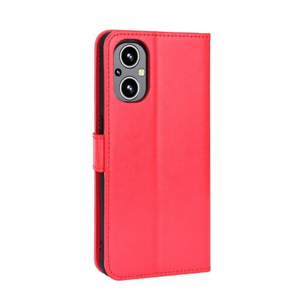 Funda tipo libro para OPPO RENO 7Z, cartera todo‑en‑uno, funda multifuncional con tarjetero y correa de muñeca desmontable