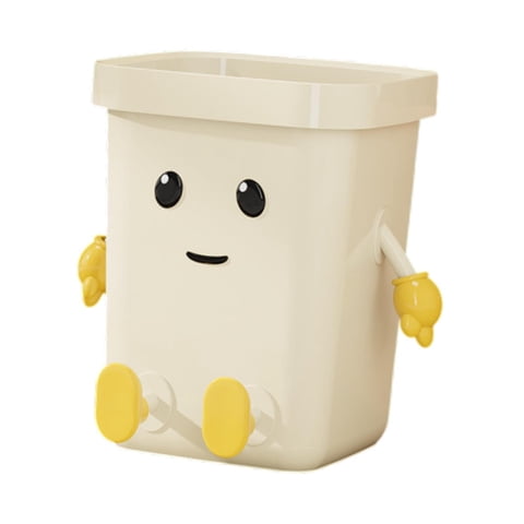Magideal - Basura De Basura De Basura Basura De Polvo Robusto Dibujos Animados Multifuncionales Bucket De Compost Doméstico Para El Dormitorio De La Oficina Para Sentado 12L