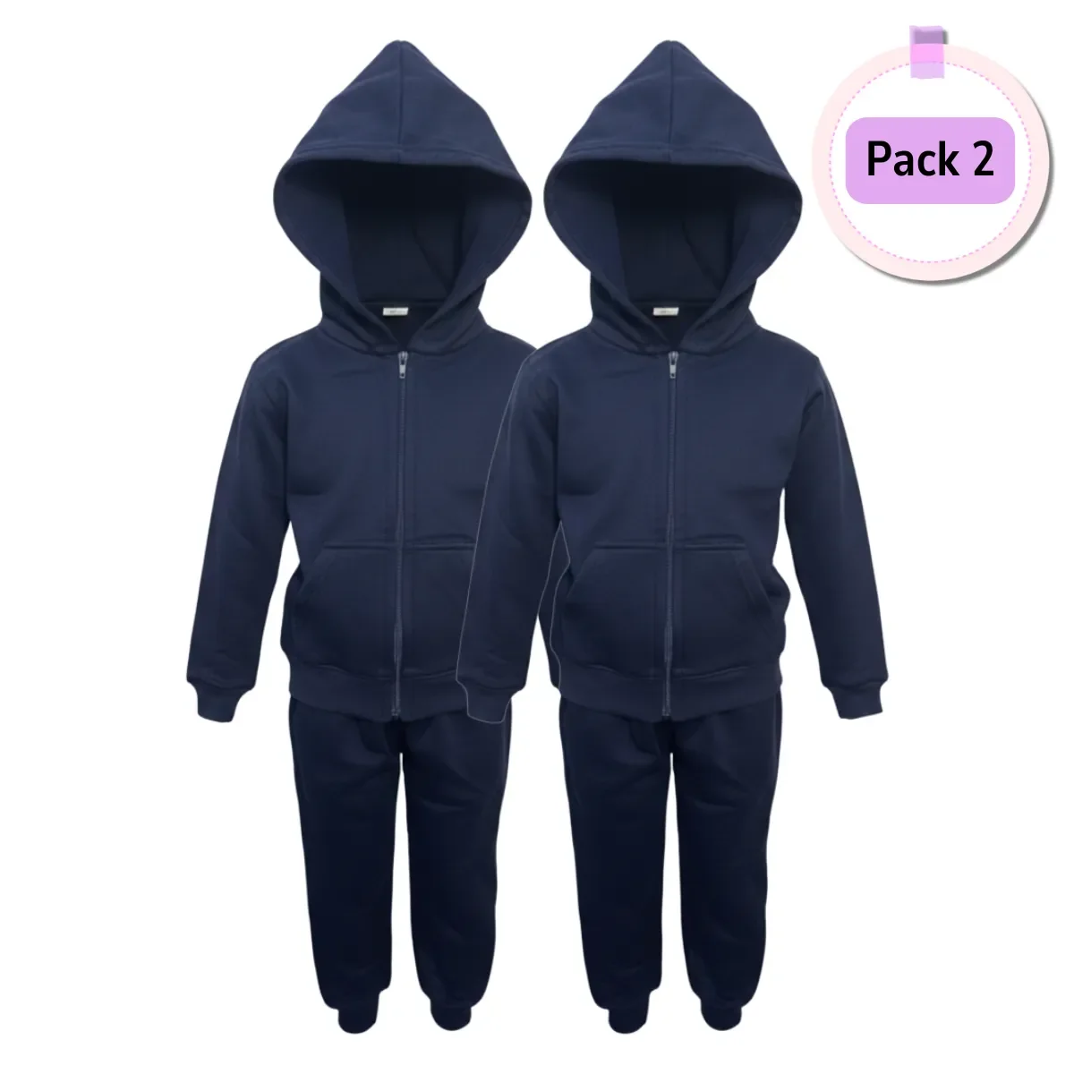 Genérico - Pack 2 Buzo Completo Poleron Y Buzo Niño Escolar