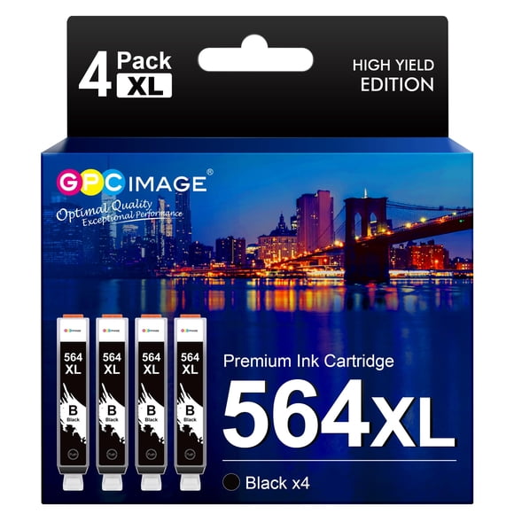 Cartucho de tinta GPC Image compatible con HP 564XL (paquete de 4)