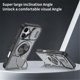 thumbnail image 4 of Funda for iPhone 16 de 6.1 Pulgadas, Cubierta de Cámara Deslizante Incorporada y Soporte Giratorio Anillo de 360 ° Resistente a Golpes Funda Protectora, Gris, for iPhone 16, 4 of 8