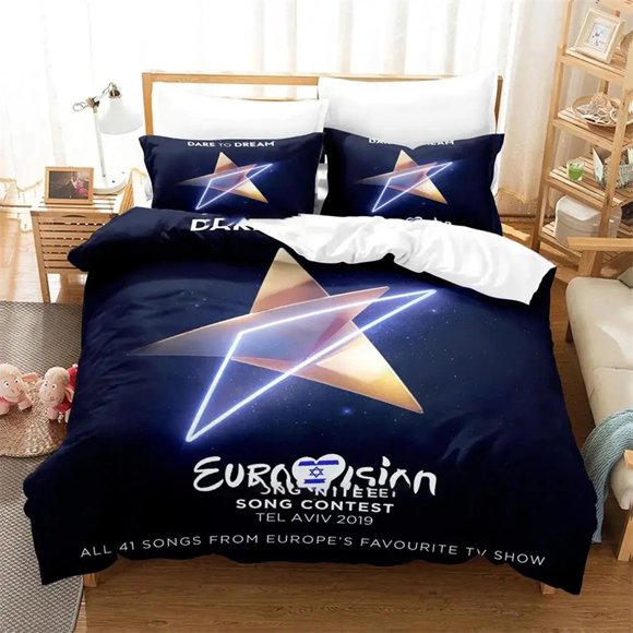 ed Eurovision Song Contest Bedding Sets exquisite bed supplies set duvet cover bed comforter set luxury birthday gift