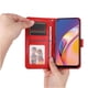 thumbnail image 5 of Funda tipo cartera FOXDOCK para OPPO Reno 5 Lite , diseño girasol en relieve, cuero PU, cierre magnético, soporte y tarjetero, 5 of 5