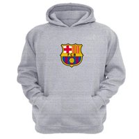 Genérico - Polerón Canguro Barcelona Gris Claro Talla Xs Unisex