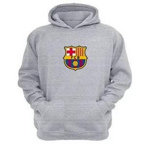 Genérico - Polerón Canguro Barcelona Gris Claro Talla Xl Unisex