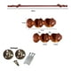 thumbnail image 4 of Set Doble De Barras Para Cortina 1,50 Mt Fijo De Madera Diámetro 19/28 Mm Terminal Bola Color Chocolate, 4 of 4