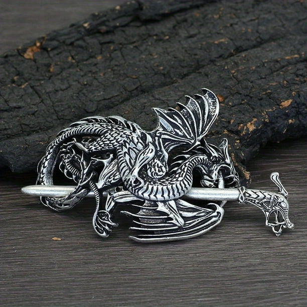 1pc Celtic Viking Crown Hairpin - Stunning Silver Irish Hair Accessory for Women - Perfect for Braids and Decorative Jewelry