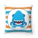 thumbnail image 1 of Almohada Tiburones Almohada Niños Tiburón Decoración Dormitorio Azul Marino Verde Naranja, 1 of 3