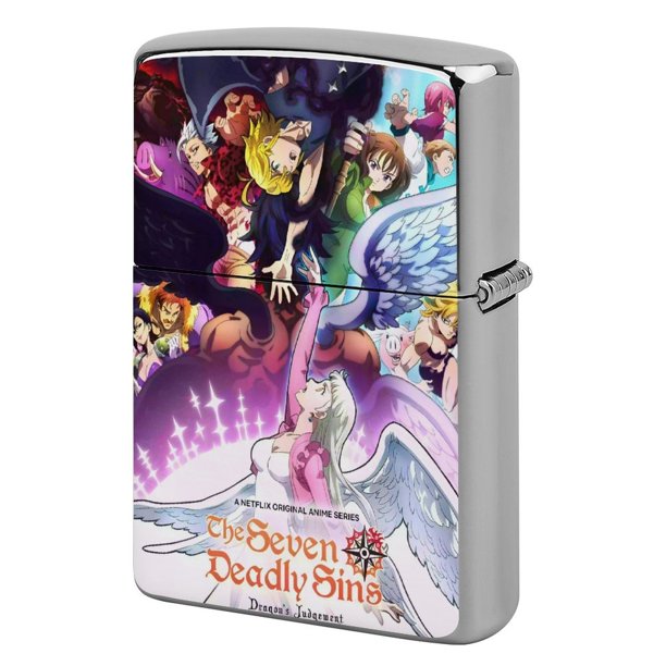 Los siete pecados capitales-theme Copper Metal Lighter Shell, Premium Replacement Refillable Lighter Case with Durable Metal Construction, Compatible with Zippo and Most Standard Lighter Models
