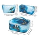 thumbnail image 5 of Bolsa de maquillaje de 3 piezas, neceser portátil, organizador de viaje, resistente al agua, para mujer, mármol, 5 of 8