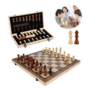 Genérica - Juego De Ajedrez Magnético De Madera 2 En 1,Tablas 40X40Cm